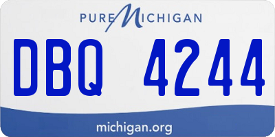 MI license plate DBQ4244