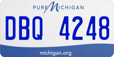 MI license plate DBQ4248