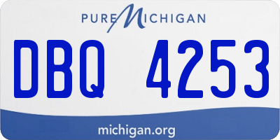 MI license plate DBQ4253