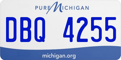 MI license plate DBQ4255