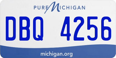 MI license plate DBQ4256