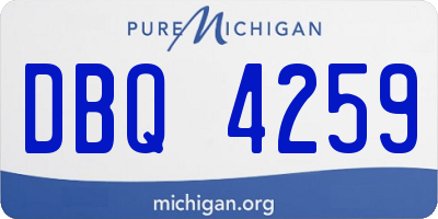 MI license plate DBQ4259
