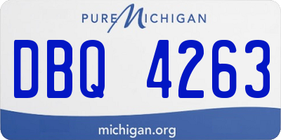 MI license plate DBQ4263