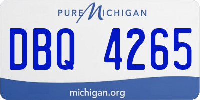 MI license plate DBQ4265