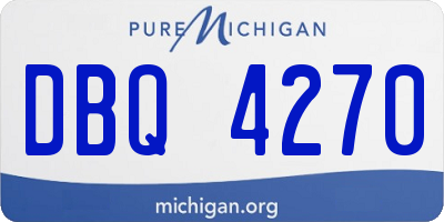 MI license plate DBQ4270