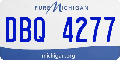 MI license plate DBQ4277