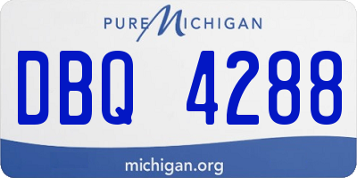 MI license plate DBQ4288