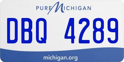 MI license plate DBQ4289