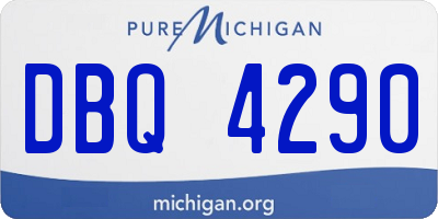 MI license plate DBQ4290