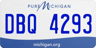 MI license plate DBQ4293