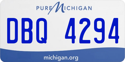 MI license plate DBQ4294