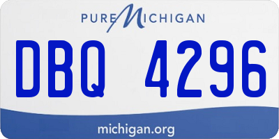 MI license plate DBQ4296