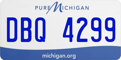 MI license plate DBQ4299