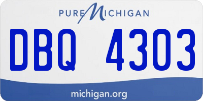 MI license plate DBQ4303