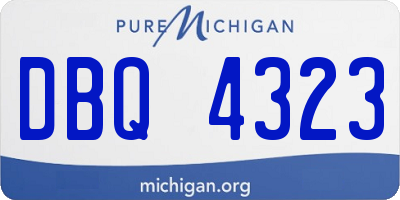 MI license plate DBQ4323