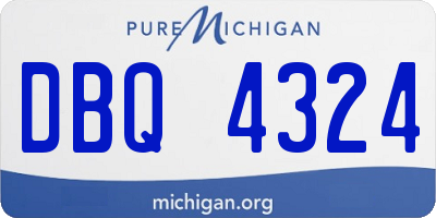 MI license plate DBQ4324
