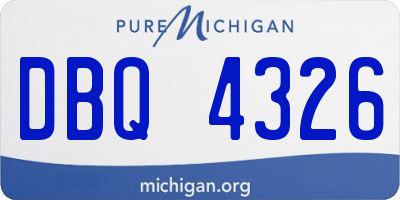 MI license plate DBQ4326