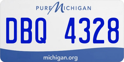 MI license plate DBQ4328