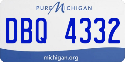 MI license plate DBQ4332