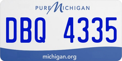 MI license plate DBQ4335
