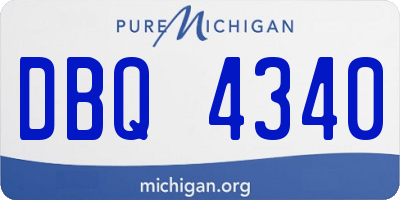 MI license plate DBQ4340