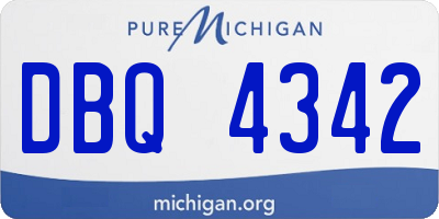 MI license plate DBQ4342