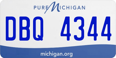 MI license plate DBQ4344