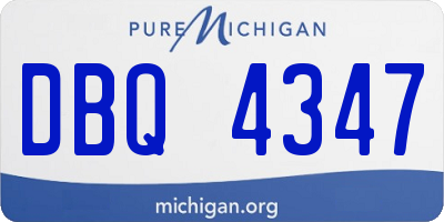 MI license plate DBQ4347