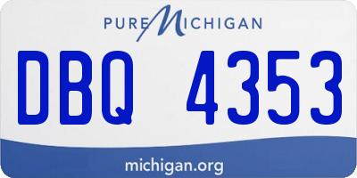 MI license plate DBQ4353