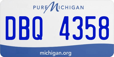 MI license plate DBQ4358