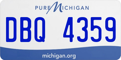 MI license plate DBQ4359