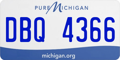 MI license plate DBQ4366