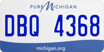 MI license plate DBQ4368