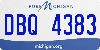 MI license plate DBQ4383