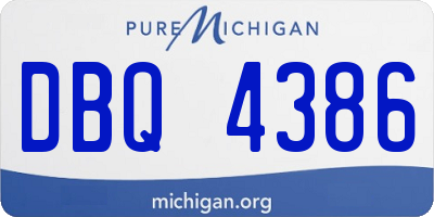 MI license plate DBQ4386