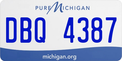 MI license plate DBQ4387