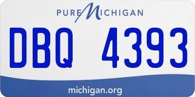 MI license plate DBQ4393