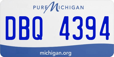 MI license plate DBQ4394