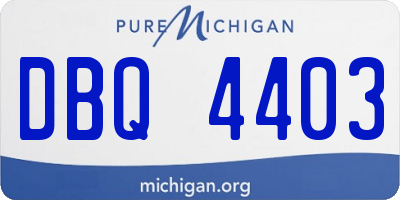 MI license plate DBQ4403