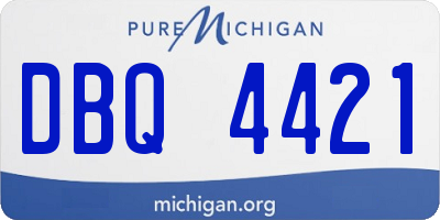 MI license plate DBQ4421