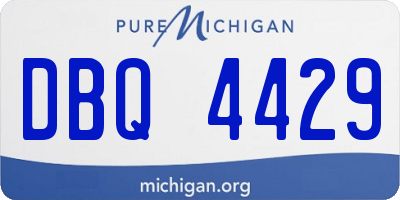 MI license plate DBQ4429