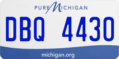 MI license plate DBQ4430