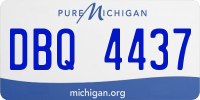 MI license plate DBQ4437