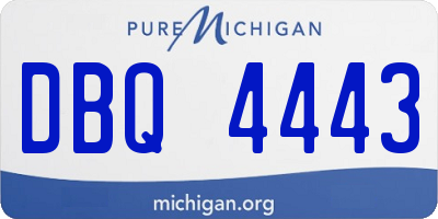 MI license plate DBQ4443