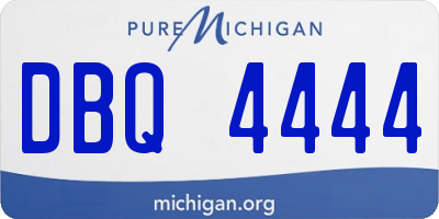 MI license plate DBQ4444