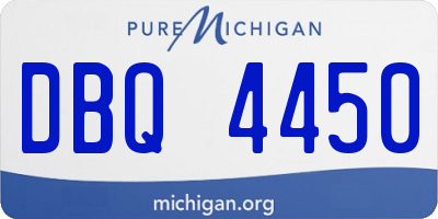 MI license plate DBQ4450