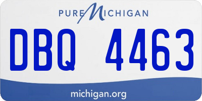 MI license plate DBQ4463