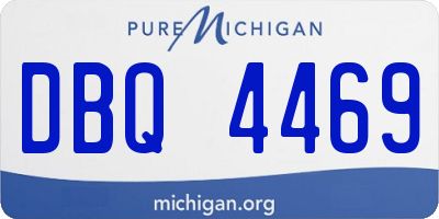 MI license plate DBQ4469