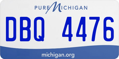 MI license plate DBQ4476