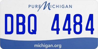 MI license plate DBQ4484